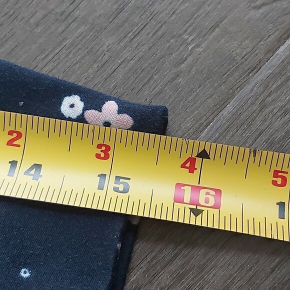 MUMU Coco Girls 6X Long Sleeved Dark Blue Shirt With Little Pink Flowers - Picture 6 of 7